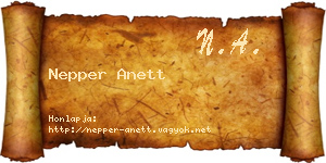 Nepper Anett névjegykártya