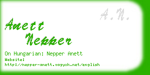anett nepper business card